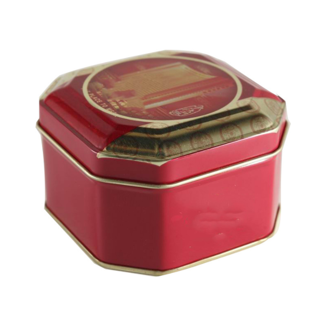 octagon tea tin box s8355